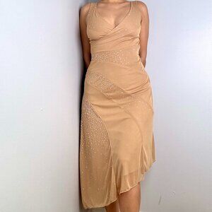 Y2K Rampage Tan Sequin Dress